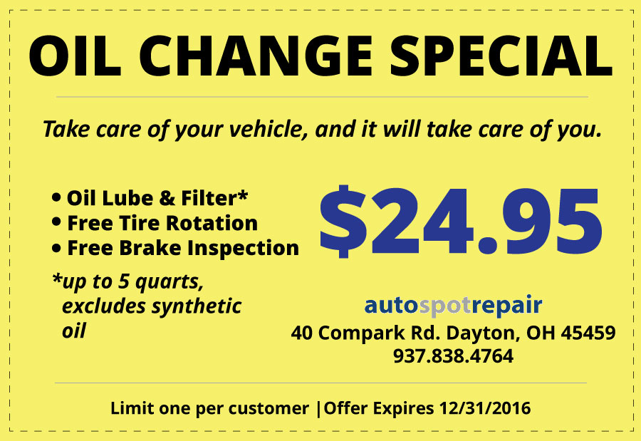 Auto Repair Specials at AutoSpot Repair | AutoSpot Auto Repair Centerville